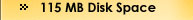 115 MB Free Space