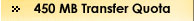450 MB Transfer Quota